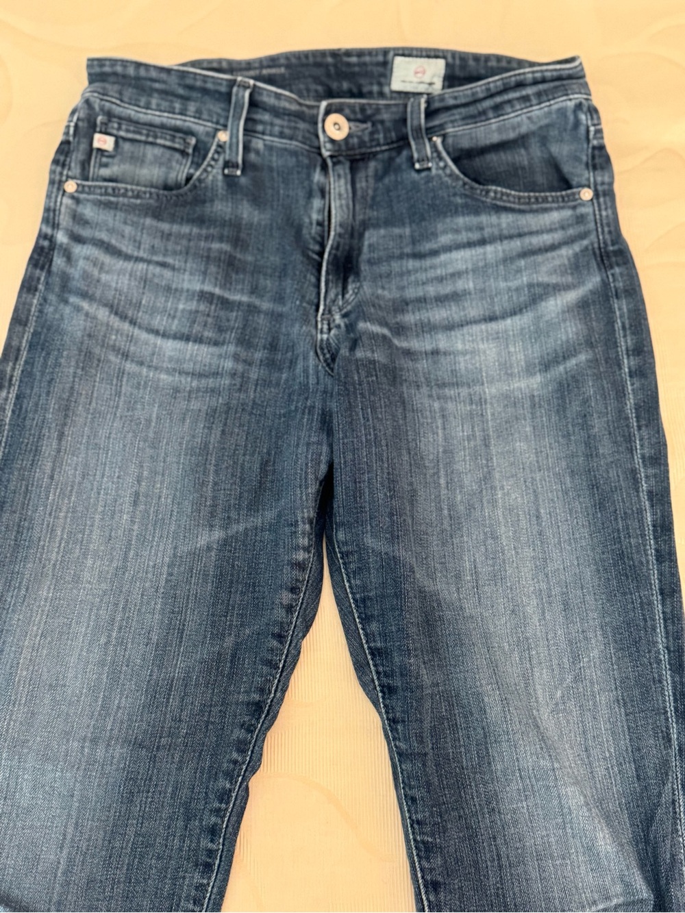 AG Adriano Goldschmied Women's Cropped Jeans - Medium Wash Blue
